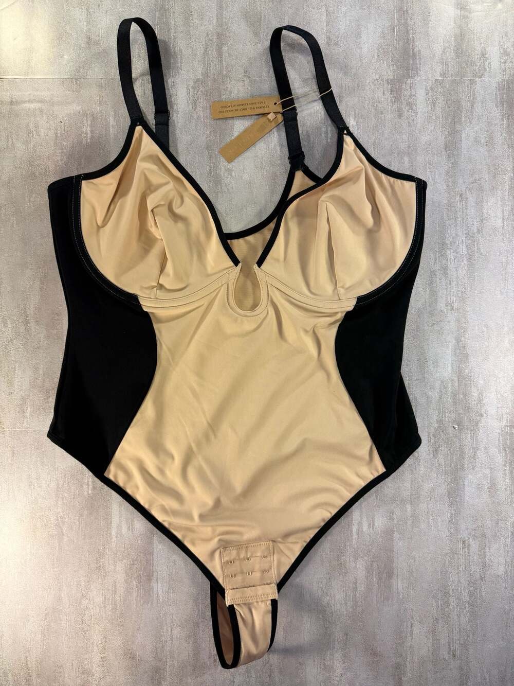 Shapellx AirSlim Backless Underwire Thong Bodysuit Size 3XL
